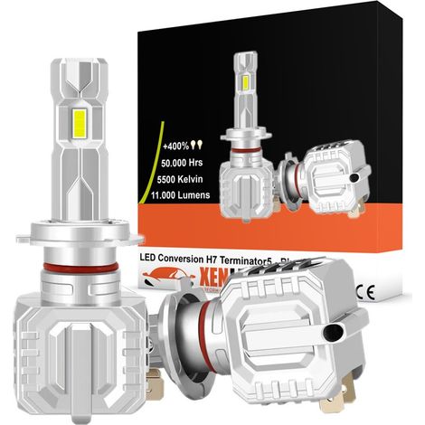 2x H7 LED Terminator5 Performance 11 000Lms réels 45W CANBUS - XENLED - SANS ERREUR (1/5)
