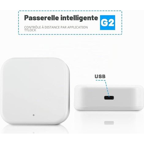 Bluetooth WiFi Gateway Fingerprint, Password, Smart Electronic Lock, Ttlock Control App Gateway Hub (1/4)