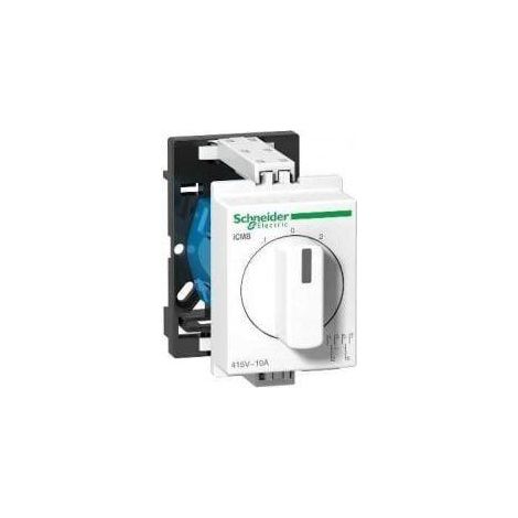 Selector ACTI 9 ICMB 10A 415V CA, mando rotativo 3 posiciones, IP20, montaje DIN