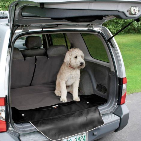 Kurgo Housse de protection de coffre pour chien, Imperméable et anti-déchirure, Taille unique – Adapté à la plupart des véhicules, Gris foncé, Cargo Cape, 01730 (1/4)