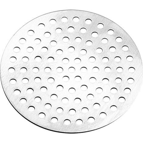 Filtre à cheveux pour siphon de douche en acier inoxydable de 3,1 pouces, filtre plat et rond pour baignoire, crépine de siphon de sol de salle de bain, argenté. (1/5)