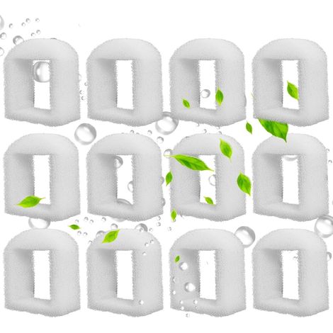 12 Filtres en Mousse de Rechange pour Fontaine à Eau Chat et Chien  Accessoires Compatibles avec Fontaines en Céramique et Fontaines 360 en Acier pour Chats, Chiens et Animaux (1/5)