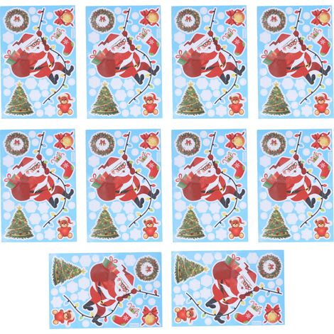10 weihnachtliche Deko-Aufkleber in Form eines Schneemanns (1/5)