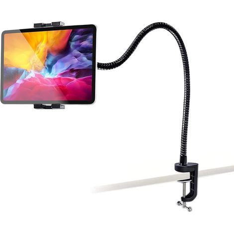 Support pour tablette avec bras flexible et flexible à col de cygne réglable, idéal pour un bureau, une table ou un lit (1/5)