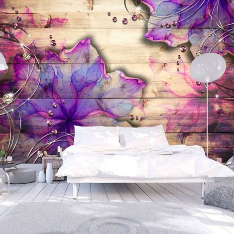 Papier peint mémoire violette - 150 x 105 cm (1/4)