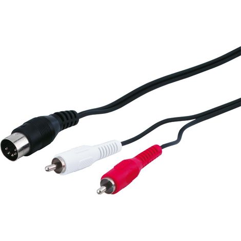 Goobay 50014 cable de audio 1,5 m 2 x RCA DIN (5-pin) Negro
