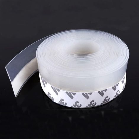 Joint d'étanchéité en silicone pour bas de porte 6 m (largeur:35 mm) - Autocollant d'étanchéité en silicone pour joints d'étanchéité (1/5)