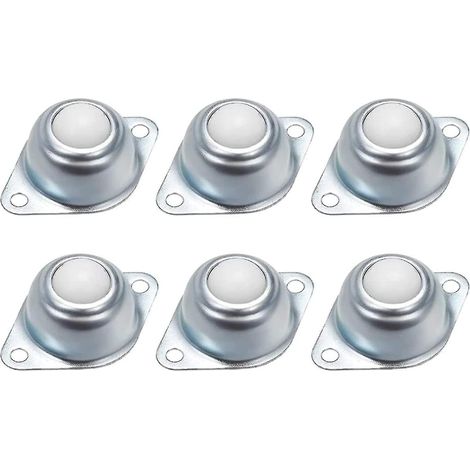 Roulette à billes 6 pièces, rouleau de meubles à roulement de transport, rouleau à billes plat, installation facile, boule à faible bruit