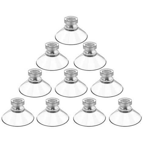 10 Pièces ventouse a visser,Ventouse Filetée Ventouses avec Filetage,Ventouse en Plastique PVC Suspension Ventouse Transparente,ventouse rideau isolant camping car,pour Voiture,van,Camping-40mm (1/5)