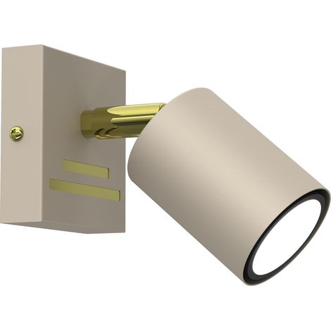 Spot plafonnier orientable crème-or GU10 8W Luminex