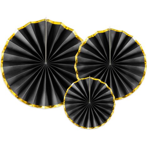 Rosetones decorativos, negros (1 paquete / 3 unidades). (1/5)