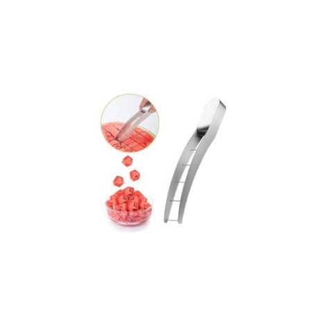 Taglia anguria in acciaio inox - affettatrice per anguria - taglia frutta - coltello da intaglio - taglia melone - posate per melone - Crezuo