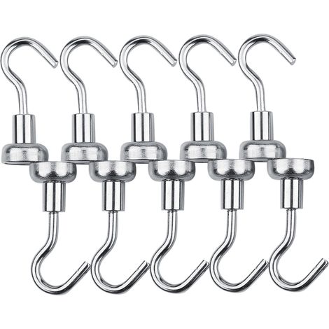 Lot de 10 Crochet Magnétique 16mm Organisation Intérieure Rangement Cuisine Garage Bureau (1/5)