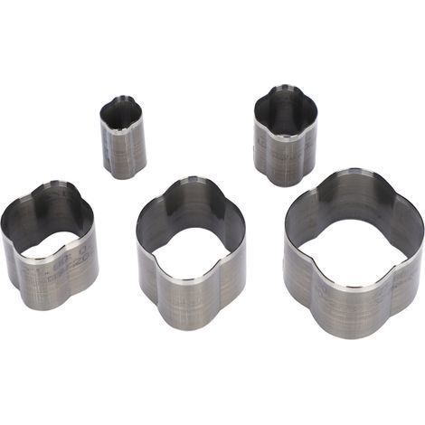 Set mit 5 Ausstechformen aus Leder, geometrischen Schneidevorlagen, Bastelstanzwerkzeug für DIY-Projekte (1/5)