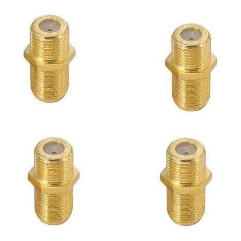 4 X Raccord de Fiche F FEMELLE FEMELLE Or tnt satellite HD ME