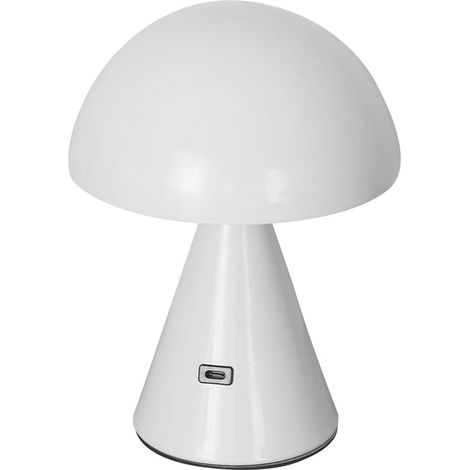 Lampe Champignon, Lampe de Chevet Sans Fil Rechargeable USB C Blanc (1/5)