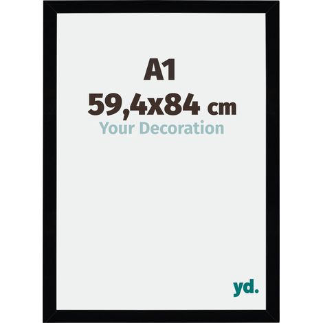 Cadre Puzzle A1 - 59.4x84 cm - Noir Brillant - MDF - Mura. (1/5)