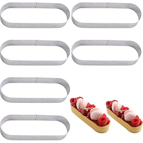 Set of 6 Tart Moulds, Circles for Pie Pastry (1/5)