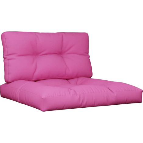 Maison Exclusive - Palettenkissen 2-tlg. Rosa Stoff