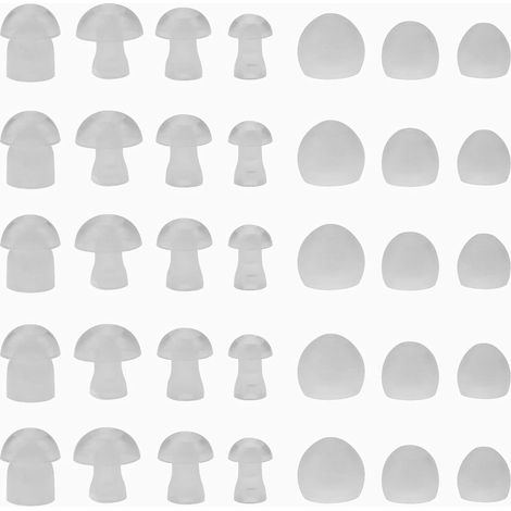 35pcs Universal Mushroom Silicone Domes for Hearing Aids, Earphone Tips and Sound Amplifiers BTE (1/5)