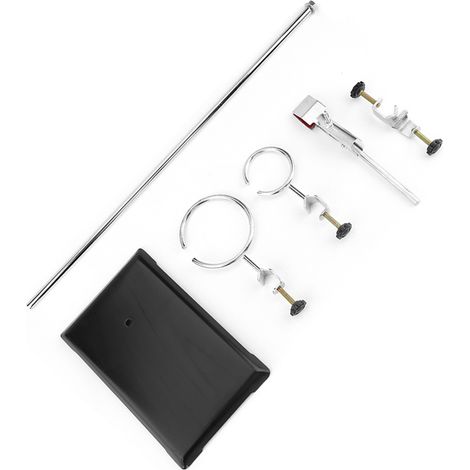 Support de laboratoire avec pince pour fiole, plateau porte-instruments, support élévateur réglable, matériel de labo (1/5)