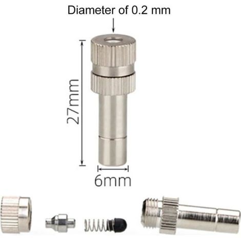 Buse De Brumisation - 6 mm - Connexion Rapide - Pour Jardin Serre Irrigation - Lot De 10 (1/5)