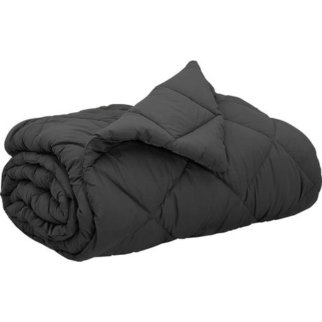 Ganzjahresbettdecke Anthrazit 240 x 260 cm Mikrofaser vidaXL