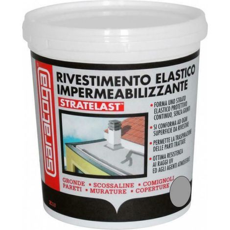 SARATOGA GUAINA LIQUIDA GRIGIA STRATELAST DA 4 LT. (1/2)