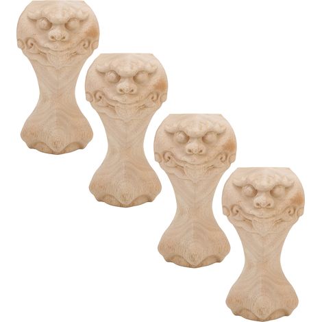 Pieds de meubles en bois massif sculpté, adaptés aux canapés, tables basses, meubles TV C (1/5)