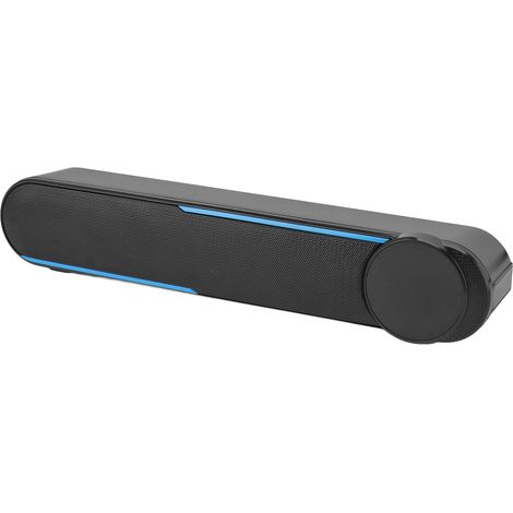 Barre de son filaire avec commandes tactiles, son surround HiFi, sans aimant, USB 2.0, barre de son de bureau filaire avec lumières LED (1/5)