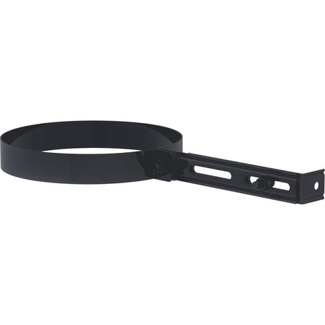 Collier pour fumisterie en acier émaillé 0,7mm – Finition noire – Ø80mm – Suspension sécurisée et durable – Installation facile – Isotip Joncoux