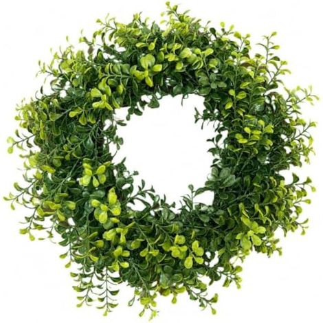 Cronne d'Automne Décorative en PVC , eucalyptus, boîte avion , 30cm (1/5)