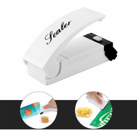 Mini machine portable de scellage de sacs en plastique pour usage domestique, livrée sans piles. (1/5)