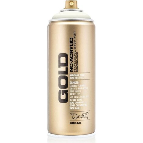 Bombe de peinture - Gold - Acrylique - Shock white cream - S9110 - 400ml - Montana Cans