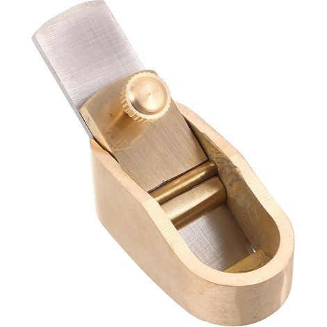 Mini Rabot à Pouce en Acier pour Lutherie Violon Lame de 18 Mm, Outil Portable Ergonomique à Fond Plat pour Ajustement Fin des Touches et Panneaux de Violon pour Professionnels (1/5)