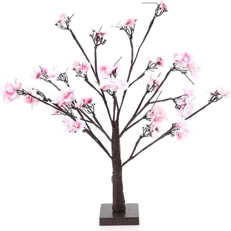 Cocoarm Lampe d'arbre à 24 LED, en Fleur de Cerisier Fil Cuivre (1/5)