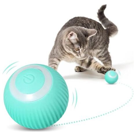 Balle intelligente pour chat, jouet interactif pour chat, rotation automatique à 360 degrés et chargement USB, jouet interactif d'intérieur pour chats et chatons (1/5)