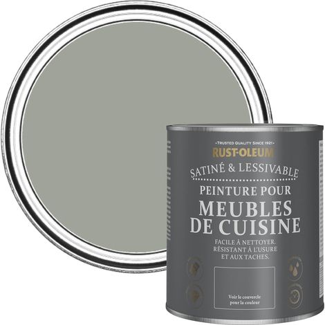 Peinture Verte pour Meubles de Cuisine, Finition Satinée - Feuille de Thé 750ml (1/5)