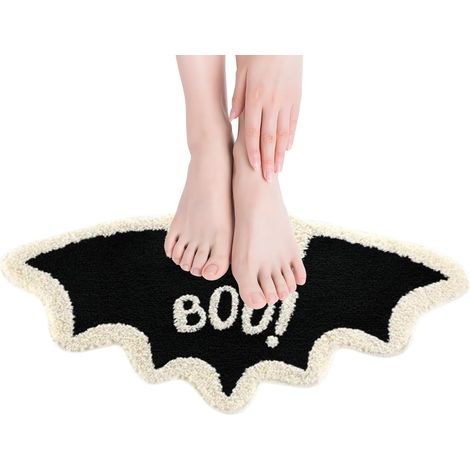Paillasson De Bienvenue Halloween Tapis Saisonnier Effrayant Absorbant Paillasson Effrayant en Forme de Chauve-Souris Pour maison, bureau, salle bain, cuisine, chambre, f (1/5)