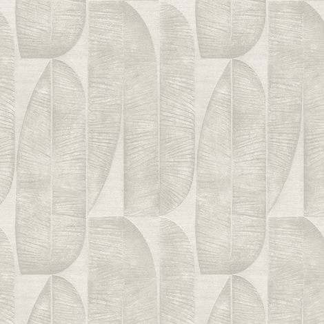 Papel pintado gráfico Profhome 396581 papel pintado no tejido ligeramente texturado de diseño mate gris beige 5,33 m2