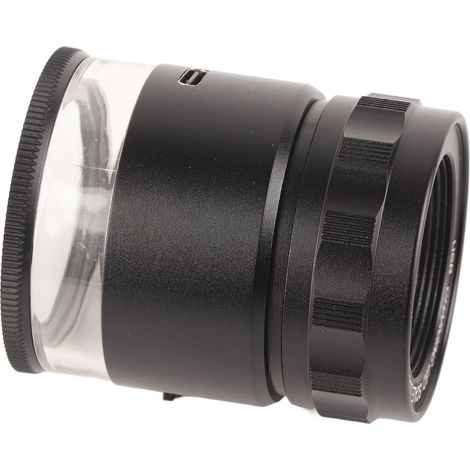 Loupe de bijoutier éclairée 6 LED, Loupe de champ rechargeable 10X de 28mm pour pièces de monnaie (1/5)