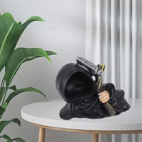 Figurine Sculpture Statue démon Grim Reaper Résine Décor Table Gothique avec Faux Halloween 103 g (1/5)