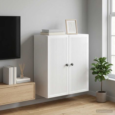 vidaXL Mobiletto a muro Bianco Lucido 59 x 31 x 60 cm (1/5)