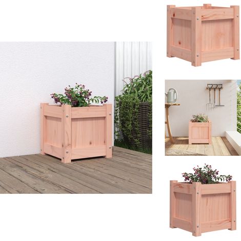 Jardinière 31x31x31 cm bois massif de douglas - Jardiniered'extérieure - Pot De Fleurs Extérieur - Jardinière Bois - Jardinière Douglas - Déco Jardin (1/5)