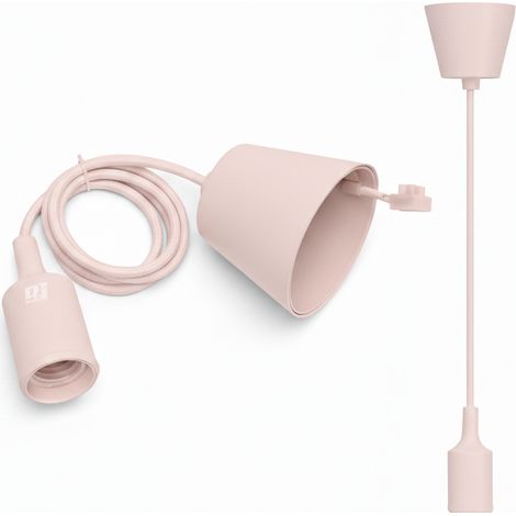 ORION91oficial - Pack x 3 unidades, Pendel Silicona Rojo E27 Potencia Max. 60W Longitud 1m - Lámpara Estilo Moderno - spaziOrion91