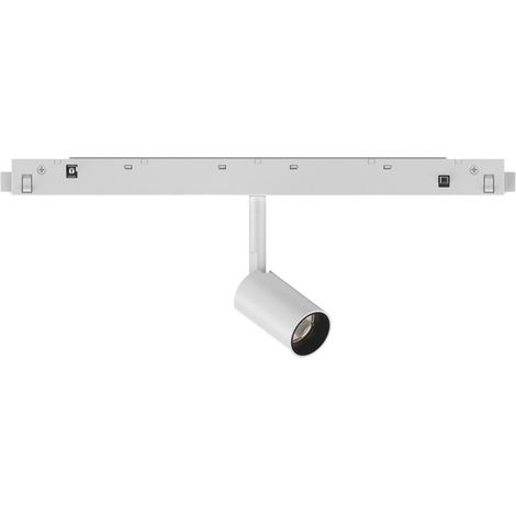 Faretto Binario Singolo On-Off Ego Alluminio Bianco 1 Luce 3W 3000K Luce Calda (1/2)