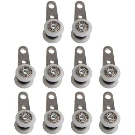 Roulettes Pour Meubles 10 pièces 45x19mm poulie à roulement en métal avec deux roues en plastique for armoire armoire fenêtre armoire portes coulissantes Roulettes Pivotantes Avec Frein (1/5)