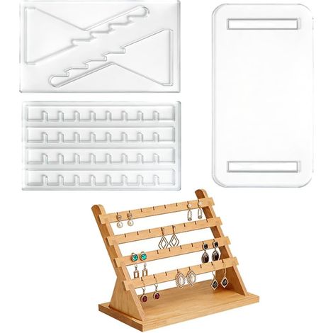 Lot de 3 gabarits défonceuse en acrylique pour le travail du bois, 5 mm d'épaisseur, kit traçage gabarit, outil projet bricolage - (1/5)