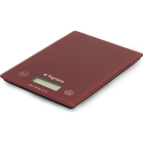 TOGNANA Bilancia Da Cucina Digitale Iridea 5 kg Rosso (1/4)