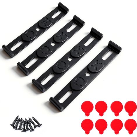 4PCS Supports de Plaque d'Immatriculation sans Cadre pour Voiture, Support Plaque Immatriculation Invisible, Fixation Facile, Compatible Toutes Plaques et Modèles de Véhicules (1/5)